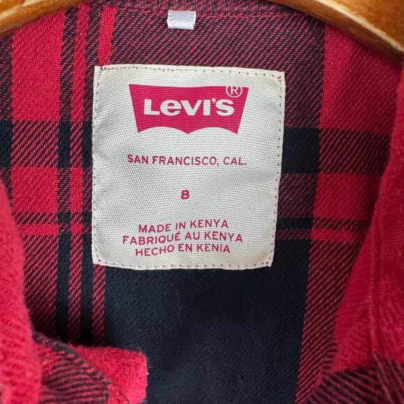 (8) Boys Levi’s Plaid Button up - Picture 4 of 4